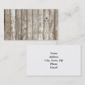 Carte De Visite Bois patiné de grange (Devant / Derrière)