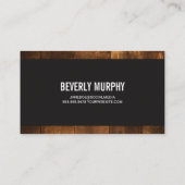 Carte De Visite Bois | Pole en barbier et ciseaux (Dos)