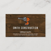 Carte De Visite Bois | Power Drill | Menuiserie (Devant)