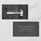 Carte De Visite Bois professionnel d'outil de travailleur du bois (Devant / Derrière)