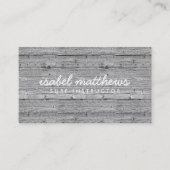 Carte De Visite Bois récupéré gris argenté (Devant)