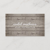 Carte De Visite Bois récupéré vintage (Devant)