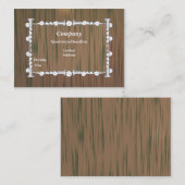 Carte De Visite Bois-Regard et clous (Devant / Derrière)