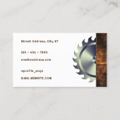 Carte De Visite Bois rond circulaire (Dos)