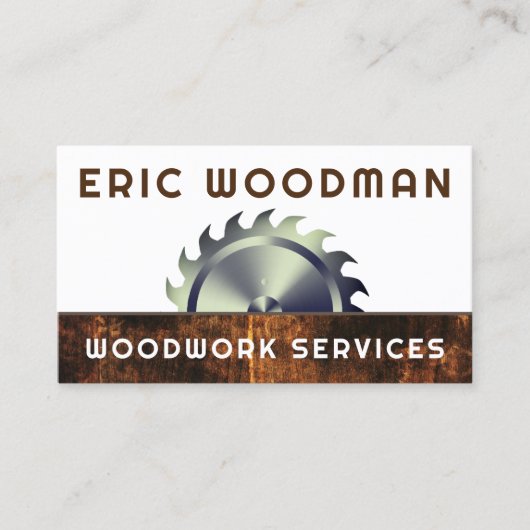 Carte De Visite Bois rond circulaire (Devant)