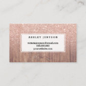 Carte De Visite Bois rose de parties scintillantes d'or de (Dos)