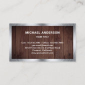 Carte De Visite Bois Russe Acier Main Saw Handyman Carpenter (Dos)