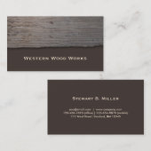 Carte De Visite Bois rustique (Devant / Derrière)