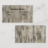 Carte De Visite bois rustique (Devant / Derrière)