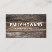Carte De Visite Bois | Rustique (Devant)