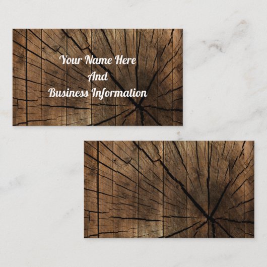 Carte De Visite Bois rustique (Devant / Derrière)