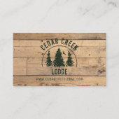 Carte De Visite Bois rustique Arbres forestiers verts (Devant)
