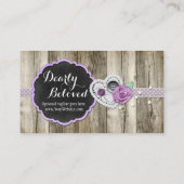 Carte De Visite Bois rustique & Chalkboard Chalkboard Romantique C (Dos)