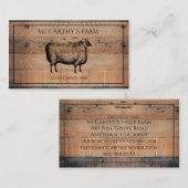 Carte De Visite Bois rustique Cheep Shiplap Grange Bois Logo de fe (Devant / Derrière)