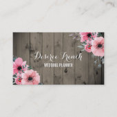Carte De Visite Bois rustique de grange de wedding planner social (Devant)