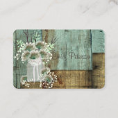 Carte De Visite Bois rustique et Wedding planner floral (Dos)
