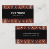 Carte De Visite Bois rustique Noir avec Shears Motif (Devant / Derrière)