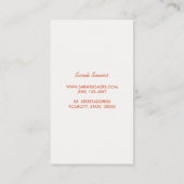 Carte De Visite Bois rustique rayures Fleurs sauvages Floral (Dos)