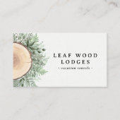 Carte De Visite Bois rustique Verdure Location de vacances Petit d (Devant)