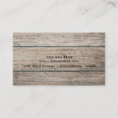 Carte De Visite Bois rustique vieilli ferme grange shabby chic (Dos)