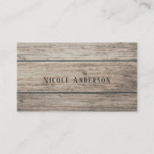 Carte De Visite Bois rustique vieilli ferme grange shabby chic (Devant)