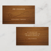 Carte De Visite Bois sculpté Chisel menuiserie (Devant / Derrière)