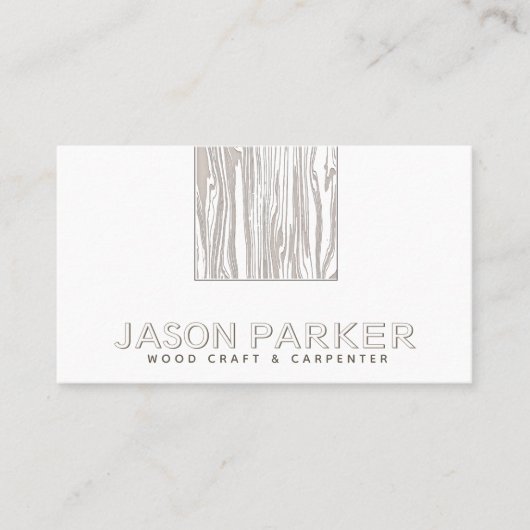 Carte De Visite Bois sculpté moderne charpentier professionnel Qr (Devant)
