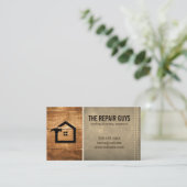 Carte De Visite Bois | Stitch Sepia Leather (Debout devant)