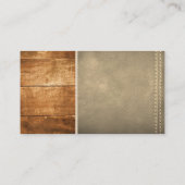 Carte De Visite Bois | Stitch Sepia Leather (Dos)