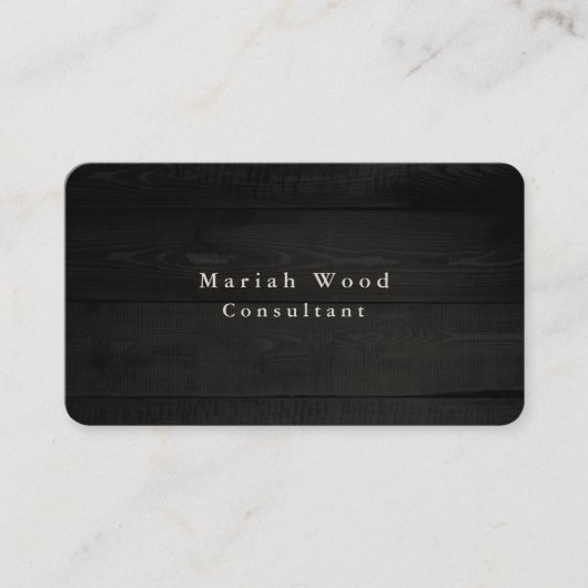 Carte De Visite Bois tendance Professional Gris blanc moderne (Devant)