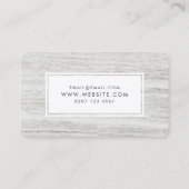 Carte De Visite Bois Texture Simple Moderne Design intérieur (Dos)