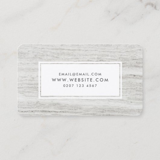 Carte De Visite Bois Texture Simple Moderne Design intérieur (Dos)