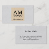 Carte De Visite Bois // Texture tachetée (impression) (Devant / Derrière)