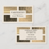 Carte De Visite Bois tons motif (Devant / Derrière)