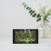 Carte De Visite Bois vert de nature d'arbre forestier de forestier (Debout devant)