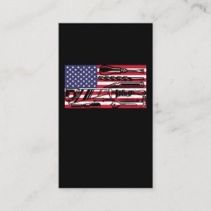 Carte De Visite Boiseries American Flag Carpenter Tools Craftsma