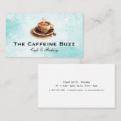 Carte De Visite Boisson à café chaud en coupe (Devant / Derrière)