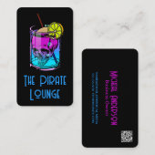 Carte De Visite Boisson Cocktail Coloré | Crâne (Devant / Derrière)