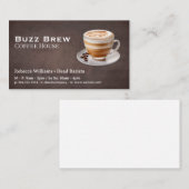 Carte De Visite Boisson de café en coupe (Devant / Derrière)