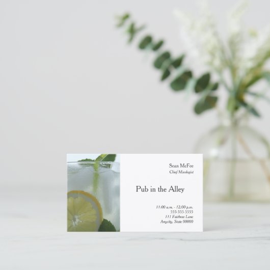 Carte De Visite Boisson mojito (Debout devant)