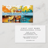 Carte De Visite Boissons d'alcool arc-en-ciel (Devant / Derrière)