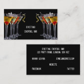 Carte De Visite Boissons de cocktail (Devant / Derrière)