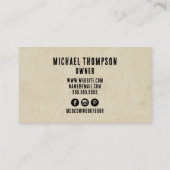 Carte De Visite Boissons Masculines Rustiques Deer Extérieur (Dos)