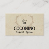 Carte De Visite Boissons Masculines Rustiques Deer Extérieur (Devant)