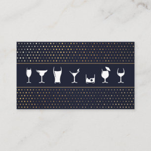 Carte De Visite Boissons mélangées Cocktails Barman