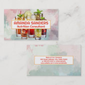 Carte De Visite Boissons mélangées | Fruits (Devant / Derrière)