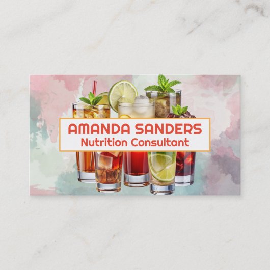 Carte De Visite Boissons mélangées | Fruits (Devant)