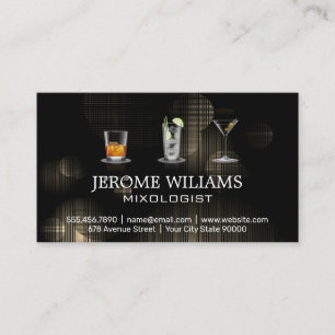 Carte De Visite Boissons Mixtes Assorties   Arrière-plan lumineux