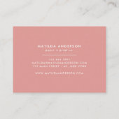 Carte De Visite Boissons modernes à la poupée rose cocktail vin aq (Dos)