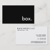 Carte De Visite boîte. (Devant / Derrière)